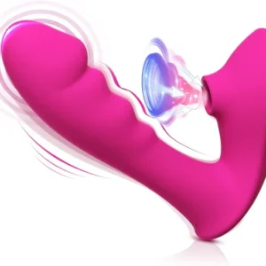 G-Spot Vibrator, 2 in 1 Sex toys women Clitoris Licking Dildo Sucking Vibrators with 10 Vibration & Suction Modes